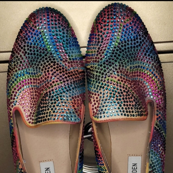 Steve Madden Concord Multi Colored Stone Flats Shoes Loafer Women Conncord - Picture 4 of 6
